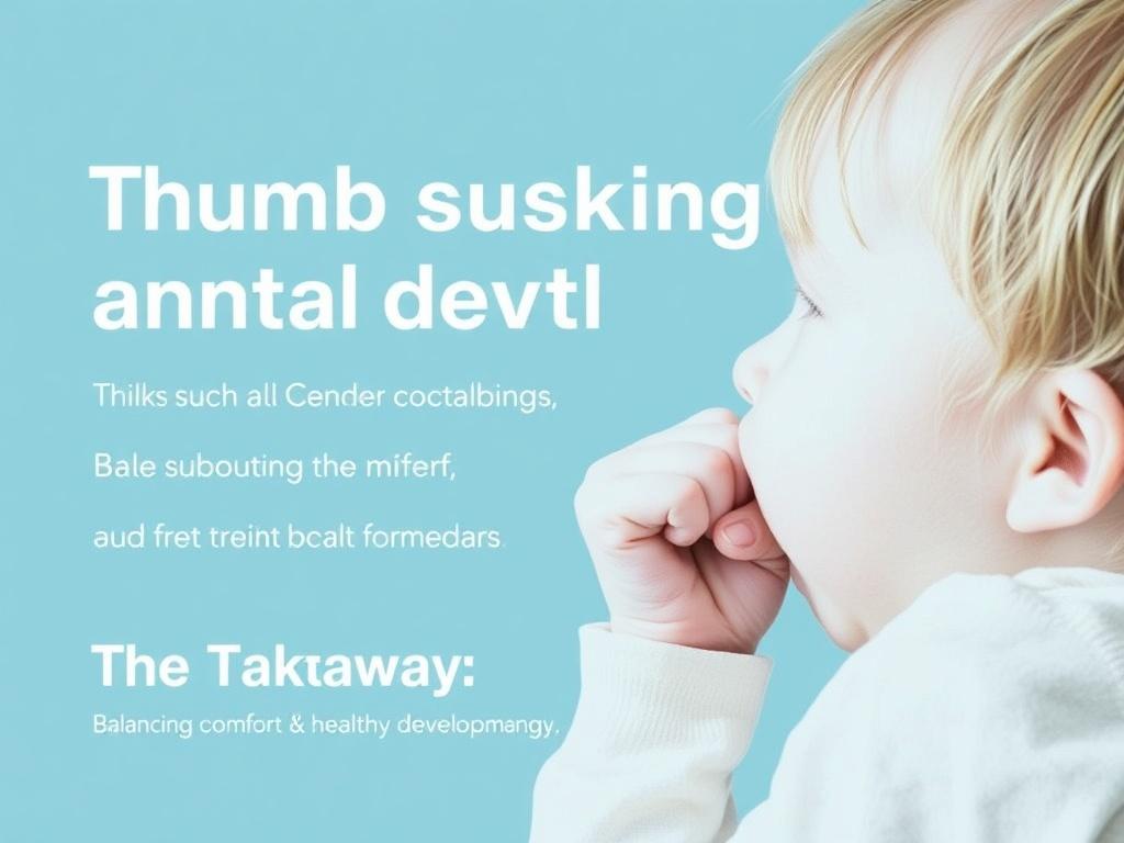     Thumb sucking and dental development. The Takeaway: Balancing Comfort and Healthy Development