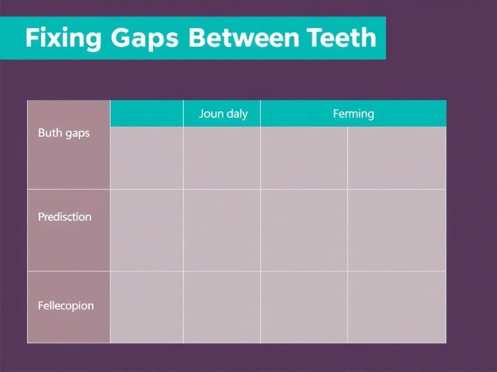     Fixing gaps between teeth. Summary Table: Fixing Gaps Between Teeth at a Glance